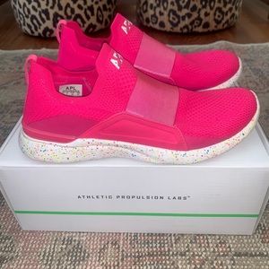 Apl neon pink speckle shoes
